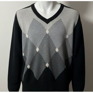 Woodstock International Bernard Lambs Wool Sweater Men M Multicolor